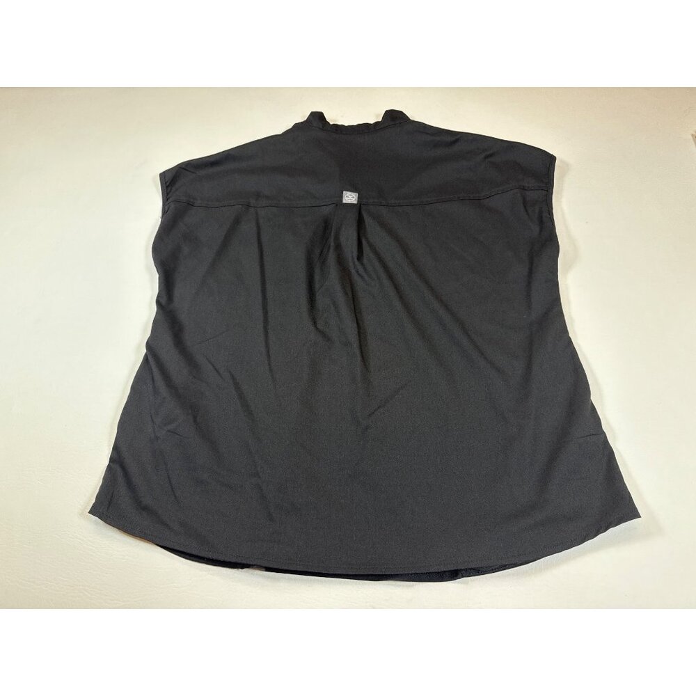 Niaahinn black Tunic scrub Top Size womens L Lightweight Casual Wear (II361) - Picture 2 of 8